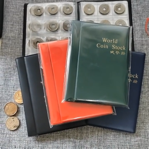 CHENJ 120 túi Album cho tiền xu Bộ sưu tập Cuốn sách trang trí nhà Album ảnh đồng xu Album chủ sở hữu bộ sưu tập Cuốn sách sổ lưu niệm