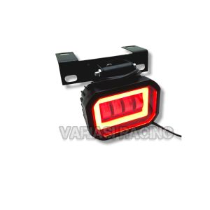 NEW-LAMPU Tembak/sorot LED 4 mata+BREKET CRF(PNP)LAMP Sorot/tembak daymaker 4 mata kotak ring nyala warna lampu kedip"-diam