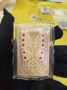 Kruba Krissana ~ Special Butterfly Jumbo Size Star Ruby personally crafted by the Venerable King of Butterflies using a genuine gemstone mold.