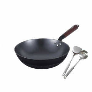 KBH | Vintage Home No Coating Gas Stove Cast Iron Wok 32cm