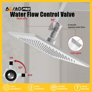AumoPro 1Pc Shower Shut Off Valve G1/2" Standard Connection Brass Water Flow Control Valve with Filter Gasket for Shower Head Water Volume Adjust Water Pressure Regulator