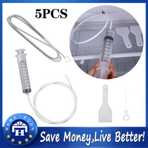 【Local delivery】 Refrigerator Drain Hole Cleaner Cleaning Dredge Tool Drain Hole Kit Wash Brush Suction Hose Portable Home Device Cleaner Sticks Suction Syringe 1.5M Hose HSQ-Refrigerator-Clean-Kit