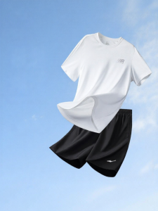 Erke | Mens Summer Sportswear Set Quick-dry Ice Silk T-shirt