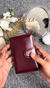 VALQO CELIA Dompet Kecil Wanita Kulit Sapi Cewek Perempuan Dompet Kartu Foto