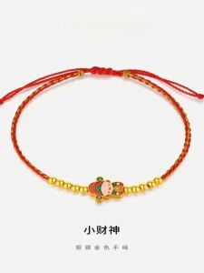 Original Design S925 Sterling Silver Enamel Bracelet for Women Lucky Wealth And Happiness Charm Fashionable Versatile Accessory