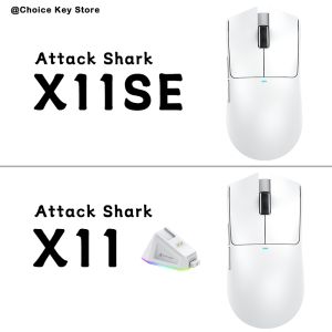 ATTACK SHARK | Mouse ATTACK SHARK X11 X11SE Wireless Gaming Mouse 22K DPI PAW3311 Sensor Lightweight Tri-mode Bluetooth Wired TTC Encoder