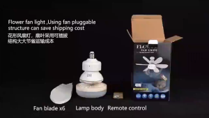 Tri Color Ceiling Fan Light 3-Speeds Led Bulb Lights for Bedroom Study bathroom Cabinet with Remote Control 风扇灯...