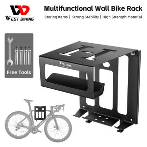 WEST BIKING Multifunctional Wall Bike Rack Heavy Duty Bike Rack Wall Mount MTB Hook Display Bike Storage Rack
