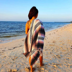 Geometric Tassels Blanket