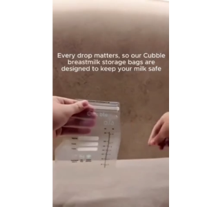 Cubble Breast Milk Storage Bags (250ml x 30 Bags) Disposable Milk Bags