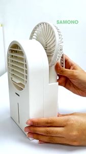 SAMONO SW-EFW300 Desk Mini Fan Cooler Kipas Angin USB Charging 4in1 / USB Charging SW-EFW300 Putih