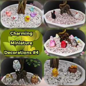 Charming Miniature Deco #4 – Perfect for Fairy Gardens Terrariums Craft Projects and Home Accents