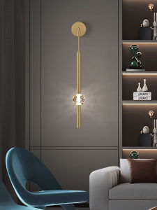 ZHENMEIJU | Luxury Nordic Modern Designer Crystal Brass Wall Light