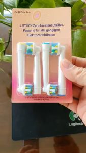 Bộ 4 đầu bàn chải đánh răng điện- Cho máy Oral-B EB-25A FlossAction Đánh tan mảng bám Minh House