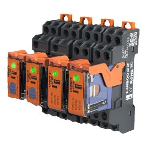 LANBOO | Narrow Type Intermediate Relay and Protector 220V AC DC 12V-24V