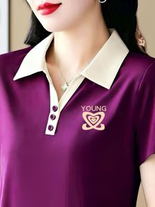 QIAOXIZI | Slim Fit Large Size POLO Collar T-shirt