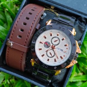 Jam Tangan Pria Mirete New Anti Air | Rantai Stainlees Steel Anti karat Free Box Exklusif BESSTSELLER | JAM Tangan Cowok Kasual Olahraga Sporty Elegan Mewah Tanggal Aktif