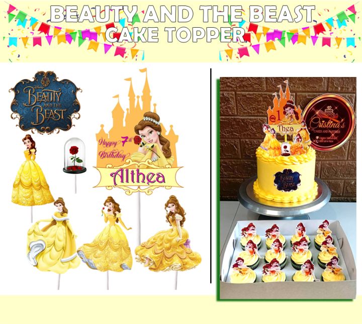 Cake topper beauty and the deals beast