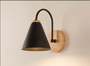 Bắc Âu Đèn LED Dán Tường Gỗ Sáng Tạo Phong Cách Hiện Đại Chiếu Sáng Cho Phòng Ngủ Đầu Giường Phòng Khách Ban Công Cầu Thang Sắt Đèn Treo Tường