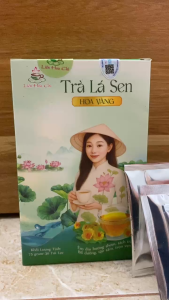 Trà lá sen hoa vàng Liên Hoa Chi hộp 30 gói trà túi lọc lá sen hoa vàng cỏ ngọt trà thảo mộc đạt chuẩn OCOP
