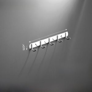 Bathroom Stainless Steel Hook Wall Mounted Clothes Hanger No Drilling Needed Adhesive Hook for Clothes Storage behind Walls