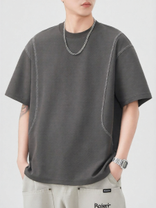 Wood soon | Round Neck Short Sleeve Summer Loose Modern Design T-Shirt