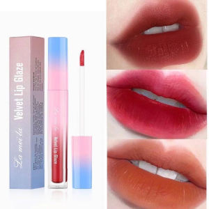 🔥Dream Poem👍 LAMEILA Silky Glass Velvet LIp Glaze Long Lasting Liptint Waterproof Velvet Lip Tint Gloss Lip Makeup Lipstick 6 Color COD