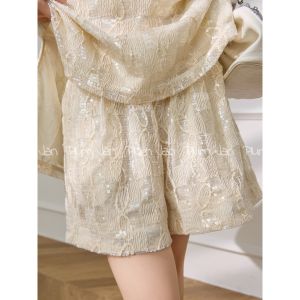 PlumJan | Bộ Đồ Hè Thêu Kim Sa Phong Cách Sang Trọng Dành Cho Phụ Nữ