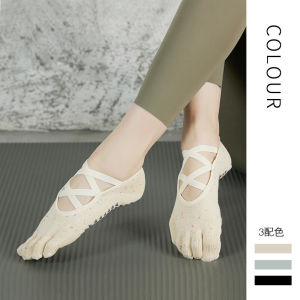 Womens Yoga Socks Summer Thin Professional Anti-slip Fitness Pilates Five Finger Socks Indoor Sports Breathable Cotton Socks