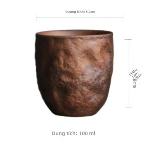 Tách Trà Gốm Thủ Công Với Họa Tiết Đá Đất Sét Đá Mài Phong Cách Thiền Dành Cho Lễ Trà Đạo Gongfu Độc Đáo Mộc Mạc Tách Chủ Nhân Đồ Trang Trí Nhà Cửa Quà Tặng.