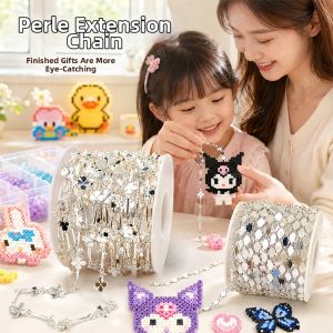 YUGUANG | Extended Chain Keychain Accessory DIY Charm Pendant Four-leaf Clover Diamond-shaped Metal