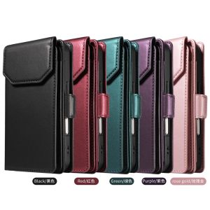 Shockproof Phone Case For Samsung Galaxy S25 S24 S23 S22 S21 S20 Ultra / Samsung S25 S24 S23 S22 S21 S20 Plus / S23 S21 S20 S24 FE 11 Card Slot Magnetic Leather Wallet Flip Cover Casing
