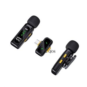 Basix | Mini Wireless Lavalier Microphone for iPhone Android Portable Audio Video Recording Live Broadcast Gaming Compact Mic with Recei