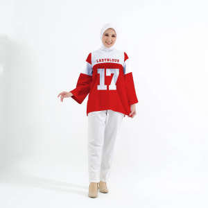 Terbest seller Baju atasan wanita Merah putih edisi KEMERDEKAAN bahan katun