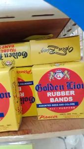 Huwa No.1 Golden Lion 30gms Rubber Bands Assorted Sizes And Colors All Purpose