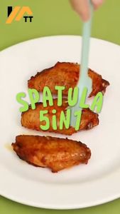 YATT Spatula Silikon Set Silicone Utensil Alat Masak 5 in 1 Sutil Kuas Silikon Tahan Panas BPA-Free