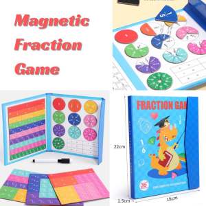 Magnetic  fraction learning math toy number teaching tool