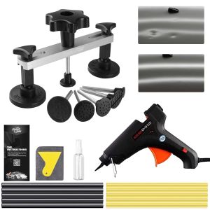 Super PDR Dent Puller Kit Car Dent Removal Kit with Bridge Puller Small Dent Puller for Auto Dent Removal Door Dings Hail Damage