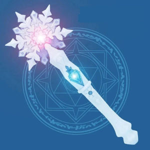 Princess Wand Toy Fairy Girls Glowing Wands Christmas Halloween Children Toys Snowflake Light Sound Sticks Kid Cosplay Toys