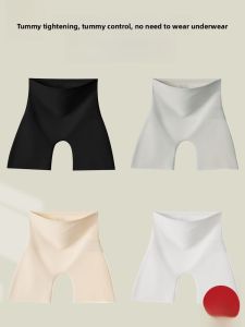 MiiOW | High-Waist Abdomen Control Ice Silk Thin Womens Safety Pants Invisible Hip-Lifting Briefs Summer Youth Anti-Light Underwear