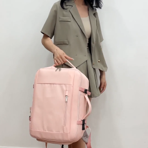 กระเป๋าเป้ความจุขนาดใหญ่ ชาร์จUSBอเนกประสงค์ แต่งซิปคู่ แบบเรียบง่าย สไตล์นักธุรกิจ