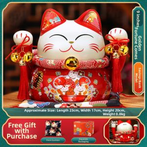 Ji Shanyuan | Creative Automatic Hand Waving Wealth Cat Statue