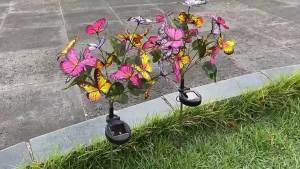Solar Flower Light Simulated Butterfly Garden Lights Decoration Lawn Lamp IP55 Waterproof Solar Light