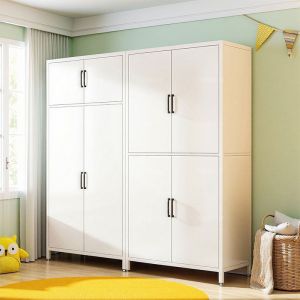 DIBIOU | Easy Assembly Steel Metal Wardrobe