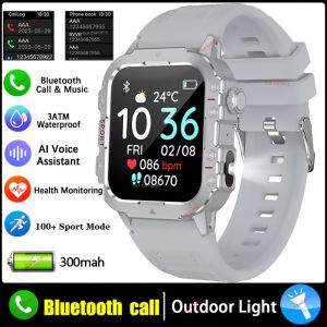New Military Smart Watch Men IP67 3ATM Outdoor Sports Fitness Tracker Blood Pressure Health Monitor BT Calls GPS Smartwatch Hw12