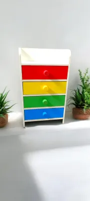 rak laci 4 rainbow/ bahan tebal berkualitas/ rak nakas 4 laci