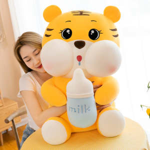 GẤU BÔNG HỔ ÔM SỮA CỌP ÔM SỮA SIZE LỚN CHẤT MINISO CAO CẤP GIÁ RẺ