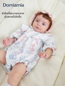 DOMIAMIA | Sleeve 7/8 Thin Summer Voile Rompers for Newborn Baby Girls