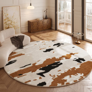 XIANGSU | Round French Style Fluffy Rug Waterproof Stain Resistant