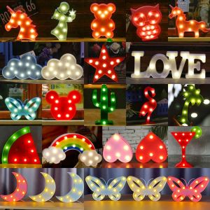 1PC creative LED shaped night lightpowered by a battery box(excluding batteries)suitable for photographyand party decoration